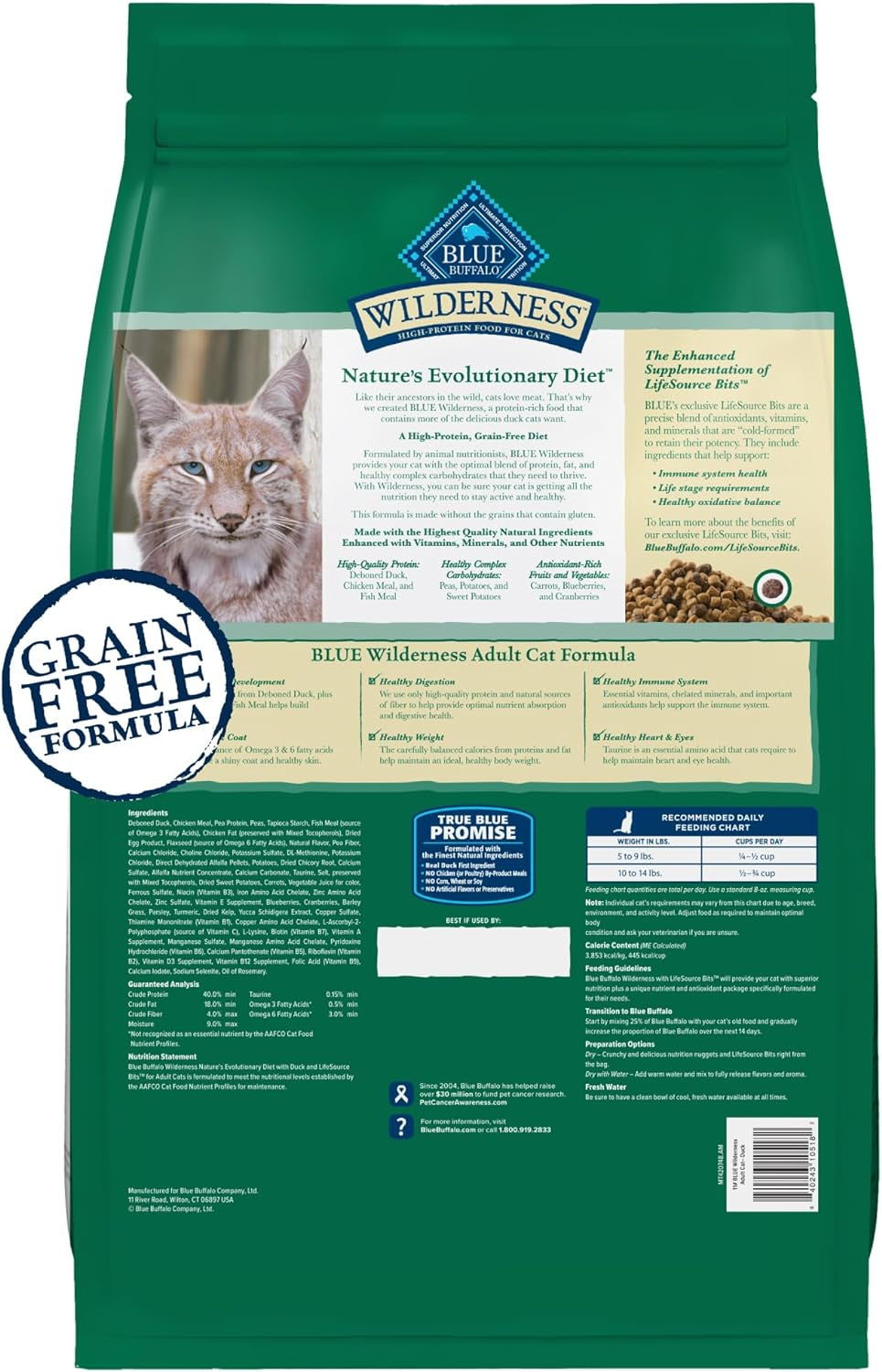 Wilderness High Protein Grain Free, Natural Adult Dry Cat Food